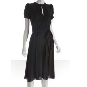 Marc by Marc Jacobs Navy Blue 100% Silk Midi Dress (Size 6/M)